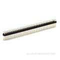Conector de cabezal de clavija de 2,54 mm, doble fila, recto